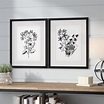 'Botanical Black and White' 2 Piece Framed Acrylic Painting Print Set ...