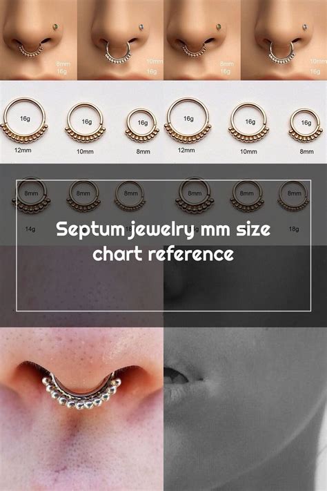 Septum Piercing Size Chart