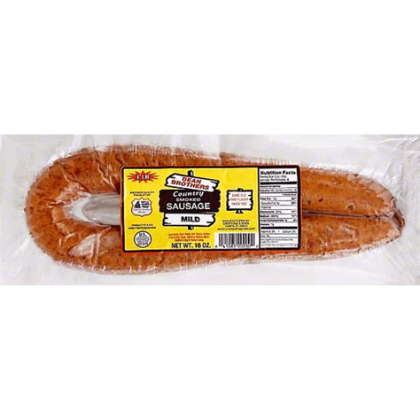 Bean Brothers Sausage Country Smoked Mild Shop Dixie Dandy Iga