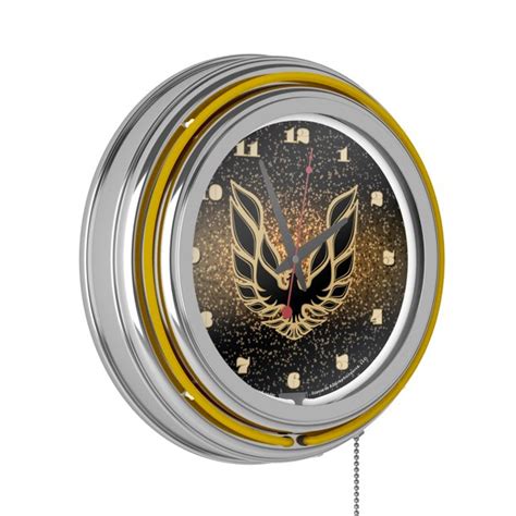 Maybe you would like to learn more about one of these? Pontiac Firebird Black Chrome Double Ring Neon Clock ...
