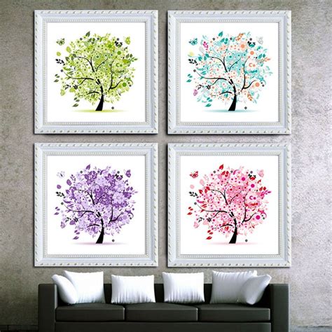The Four Season Trees Diy Diamond Painting Home Decoration Wall Art