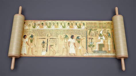 3d Egyptian Book Dead Papyrus Model Egyptian Papyrus Hieroglyphics