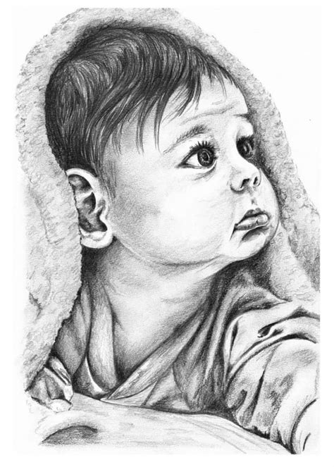 Baby Portrait Drawings By Angela Of Pencil Sketch Portraits