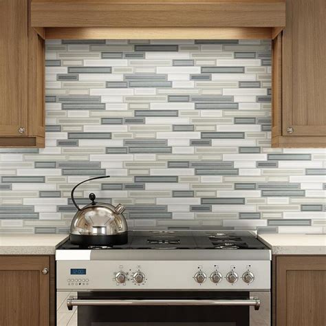 Elida Ceramica Artistry Linear 12 In X 12 In Glossy Glass Wall Tile In