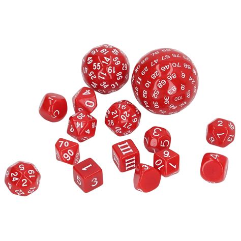 Buy Complete Polyhedral Dice D D Spherical Polyhedral Dice Clear Numbers Pieces Unisex