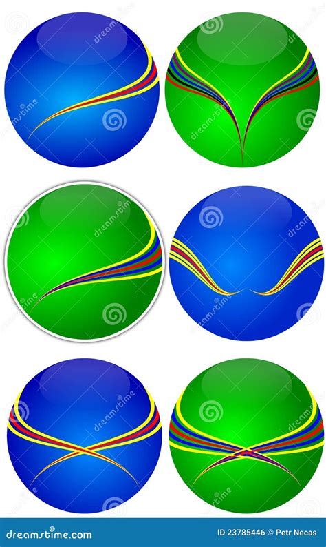 Green And Blue Balls Stock Illustration Illustration Of Label 23785446