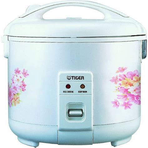 Tiger Jnp Fl Cup Uncooked Rice Cooker And Warmer Floral Whi