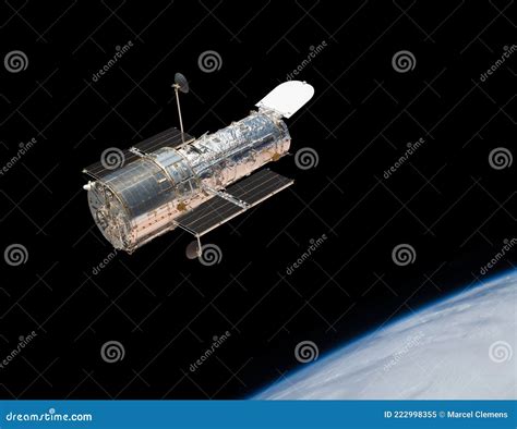 The Hubble Space Telescope In Orbit Stock Image Image Of Science
