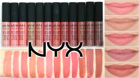 nyx professional makeup matte lipstick swatches