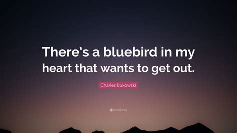 charles bukowski quote “there s a bluebird in my heart that wants to get out ”