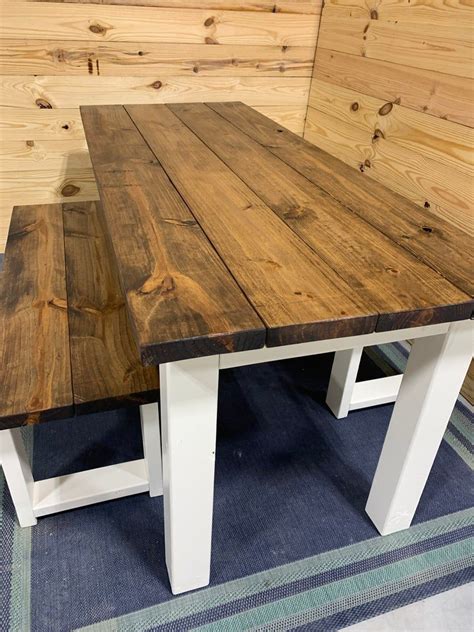 Read on for the best farmhouse dining tables you can buy today. Rustic Narrow Farmhouse Table Set with Benches Provincial ...