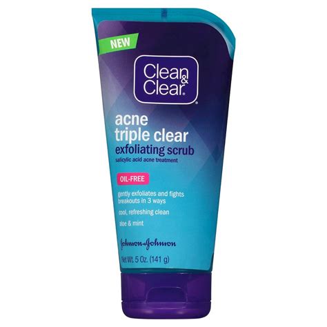 Clean And Clear Triple Clear Exfoliating Scrub 5 Oz Exfoliating Facial