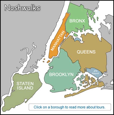 Map Of New York City 5 Borough Food Walking Tours New
