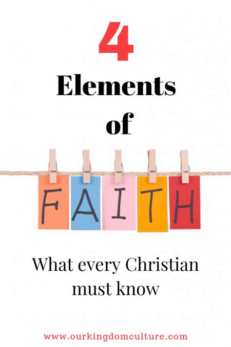 4 Elements Of Faith What You Need To Know Our Kingdom Culture