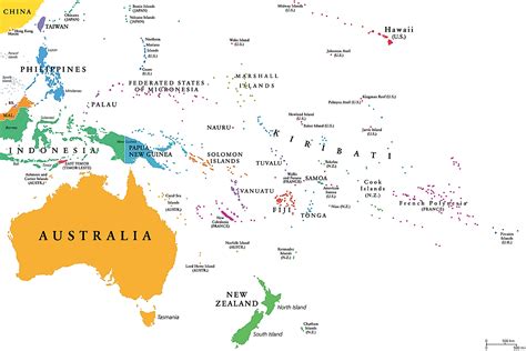 How Many Countries Are There In Oceania Worldatlas