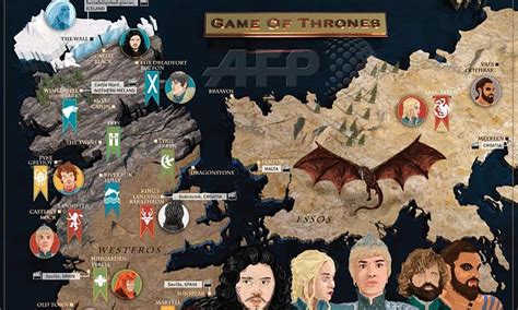 Game Of Thrones Map A Guide To All The Cities And Ruling Families In