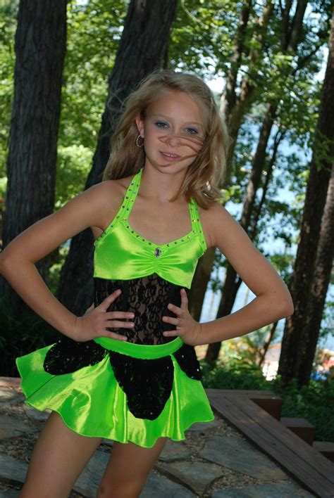 Custom Competition Dance Costume Lime And Black Cm Or Cl Play Tween