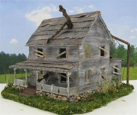 Abandoned Haunted House HO Scale Model Train Building Haunted House