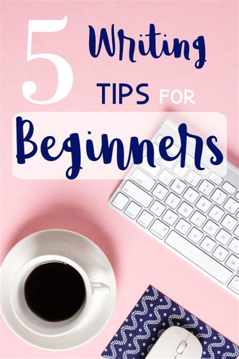 A Cup Of Coffee Keyboard And Mouse With The Words 5 Writing Tips For