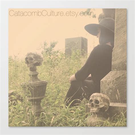 Catacomb Culture Graveyard Witch Canvas Print By Catacomb Culture Society