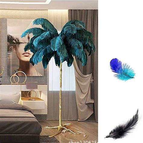 For assistance on product information size and fit placing an order returns exchanges or styling advice please call 1 855 254 3440 monday friday 9am 6pm est or email. Modern LED Floor Lamp Ostrich Feather Lamp Light postModern Copper Floor Light Living Room Hotel ...