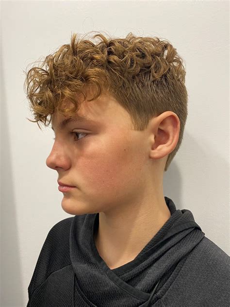 Teen Boy Hairstyle Perm Curly Hairstyles For Boys Young Mens