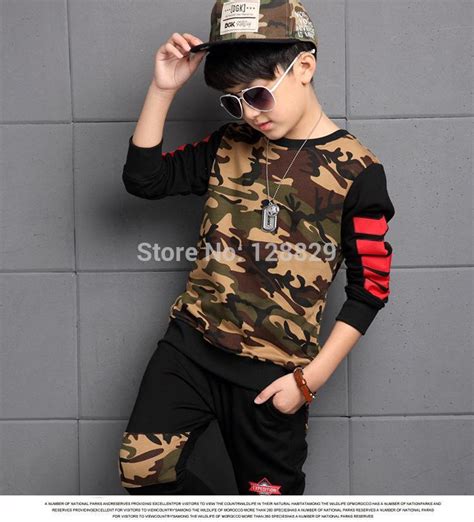 13 years of being awesome! Children Clothing Sets For Boys Camouflage Sports Suits ...