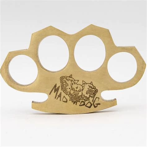 Mad Dog 100 Real Pure Brass Knuckles Buckle Paperweight