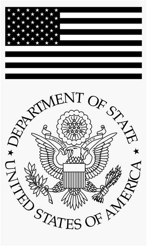 State Seal And Flag Stacked Department Of State Stamp Hd Png
