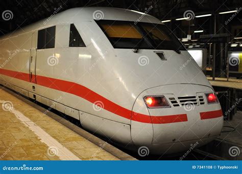 German High Speed Train Stock Photo Image Of Railroad 7341108