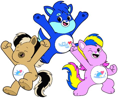 Care Bears A Trio Of Care Bear Cousins By Morteneng21 On Deviantart