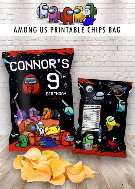 Among Us Chips Bag Oscarsitosroom Chip Bag Birthday Printables