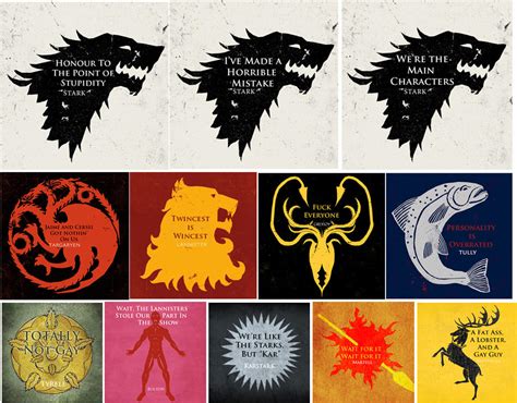 Game Of Thrones House Sayings By Rachelmustofende On