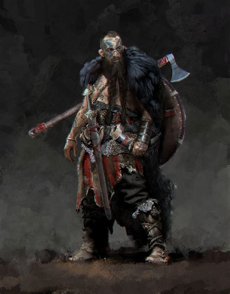 Artstation Dark Knights Alex Vasin Viking Character Character Art