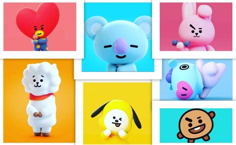 Bts ¿qué Animales Son Bt21 Conoce Más De Los Tiernos Personajes