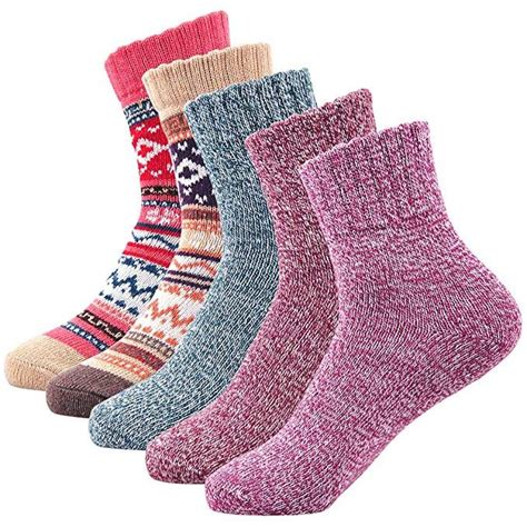 winter socks women wool knitting super warm plus thick cotton sock for boots ski hiking bed by