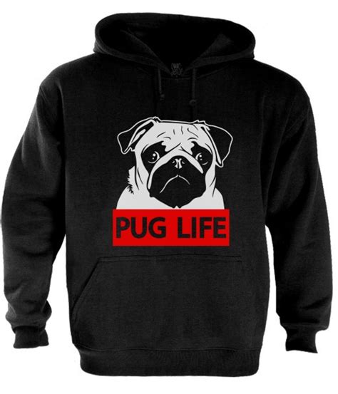 Pug Life Hoodie Dope Hipster Swag Riverisland Pugs Not Drugs Thug Dope