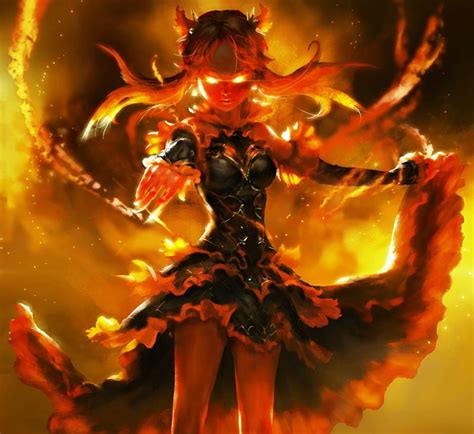 Anime Girl Fire Demon