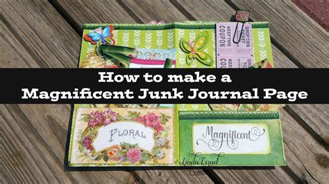 A junk journal is a handmade book of recycled and found materials and ephemera. How to make a Magnificent Junk Journal Page - YouTube