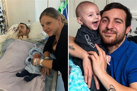 dad who was in a coma fighting for his life while son was being born wakes up after visit from
