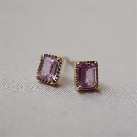 Rectangle Sapphire Earring Crown