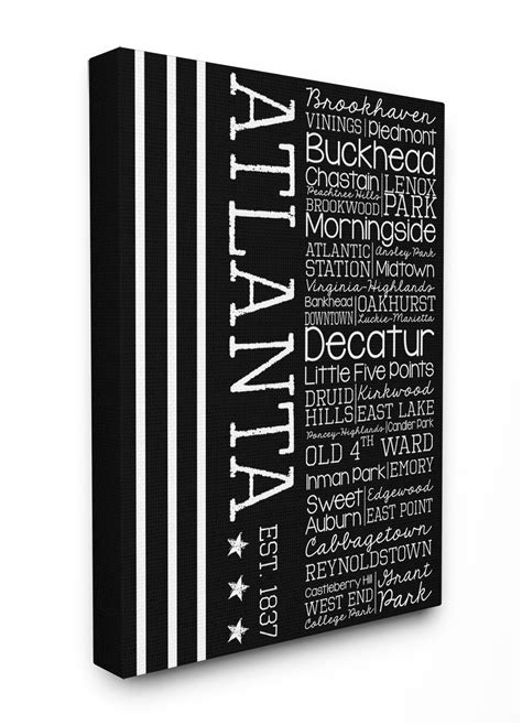 Atlanta Words And Cities By Erica Billups Textual Art On Canvas