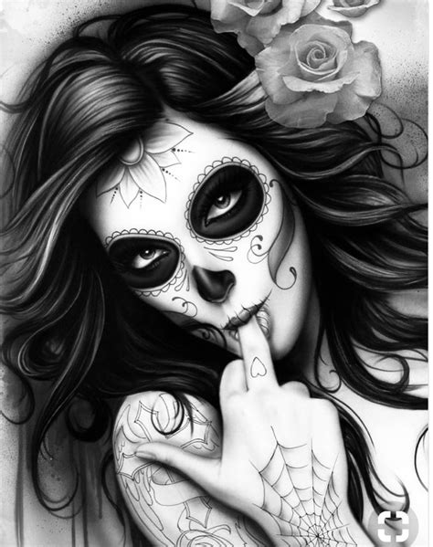 skull candy tattoo sugar skull girl tattoo girl face tattoo girl tattoos candy skulls kunst