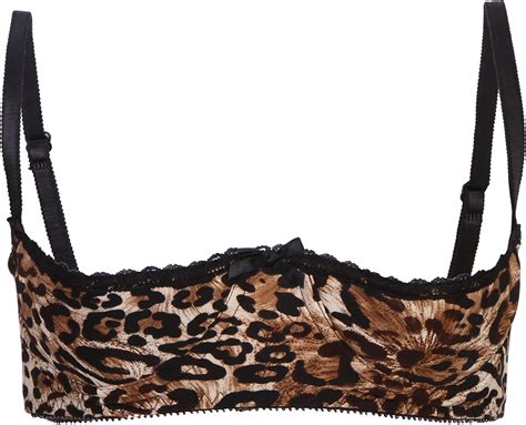So Sexy Lingerie Tm Leopard Stretch Shelf Bra 14 Exposed Open Cups At
