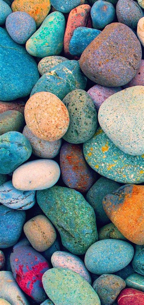 Multicolored Stones Wallpaper 1440x3040
