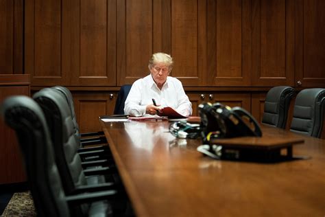 White House Releases Photos Of Trump Working While In Hospital