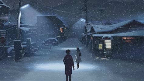 Winter Night Anime Boy Wallpapers Wallpaper Cave