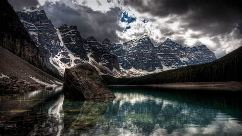 Banff National Park Canada Nature Mountains Sky Landscape Hd