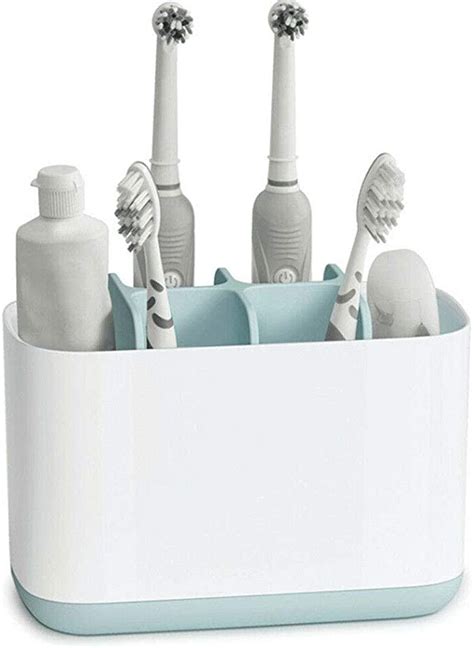 Bestine Toothbrush Holder Countertop Plastic Toothpaste