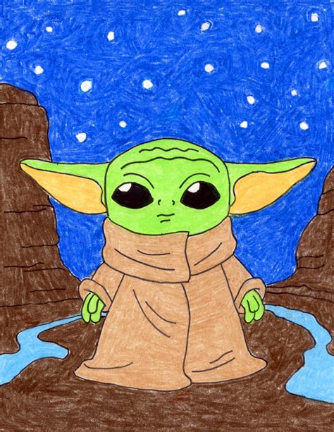 Select your kids favorite picture, click and learn how to draw it. Draw Baby Yoda in Space · Art Projects for Kids